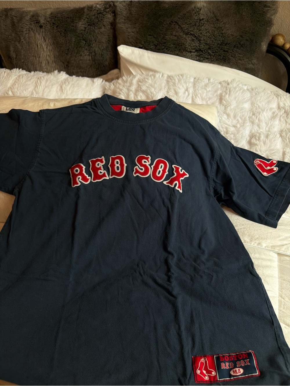 Vintage Lee Navy T-Shirt Red Sox Embroidered